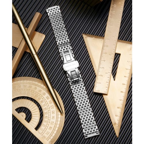 BINLUN Stainless Steel Watch Strap for Men and Women, 12mm, 14mm, 16mm, 18mm, 20mm, and 22mm with Butterfly Buckle (Silver, 20mm)