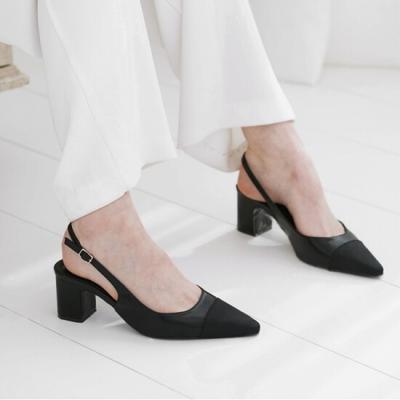 Mysterious [initial Price 178x000 Won] Elegant Two Tone Slingback Slsb240201