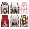 Soft Fabric Table Runner for Home Decor Christmas Runner Xmas Balls Tree Dining Decor Winter Holiday Farmhouse Snowflake Wedding Party Banquet