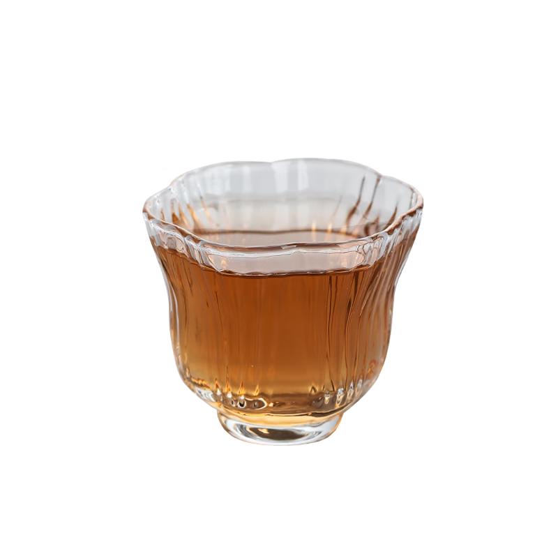 Ribbed Glass Tea Tasting Cup