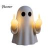 LED Mittelfinger Geist Licht Halloween Leuchtendes Nachtlicht, Lustige Wanddeko Lampe, Niedliche Gruselige Tischdekoration für Schlafzimmer Flur Büro