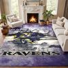 Baltimore Ravens Carpet Door Mat for Living Room or Bedroom Protective Mat Under Chair Office Decoration Christmas Gift Birthday Present