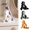 Orange Phone Stand Cute Cat Stand, Curled Tail Kitty Desk Holder for Cell Grey Mobile Tablet, 3D Printed Universal Office Bedroom, Gift Lovers Curly