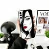 Line art Phone Case For Samsung Galaxy A73,A72,A71,A70,A53,A52,A51,Soft Silicone Black Cover