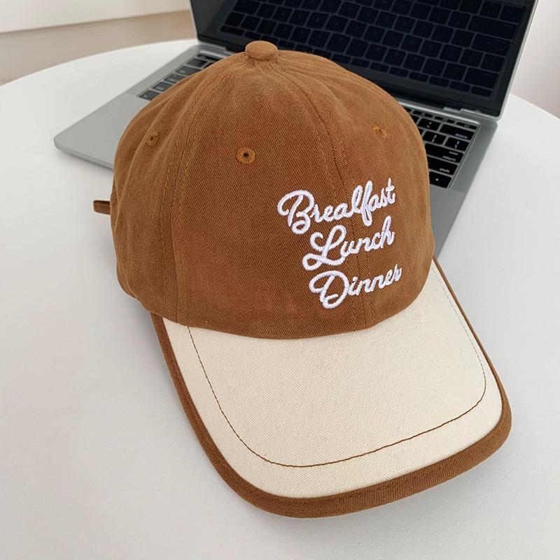 Stylish Colorful Embroidered Korean Baseball Cap For Women With Wide Brim And Adjustable Size