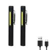 USB Rechargeable Pen Lamp COB Side Light Built In Battery With Pen Clip Pocket Led Flashlight For Medical Emergency Inspection