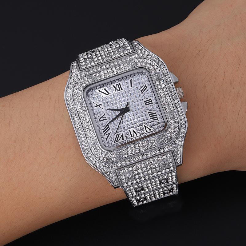 Mode Herren zierliche Edelstahl Uhren Luxus Silber Quarz Armbanduhr Männer Business Casual Uhr