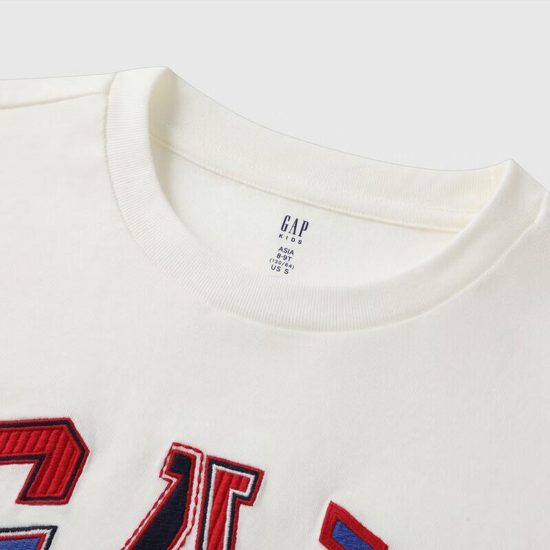 GAP Boy's Faux Two-Piece Cotton Logo Long-Sleeve T-Shirt