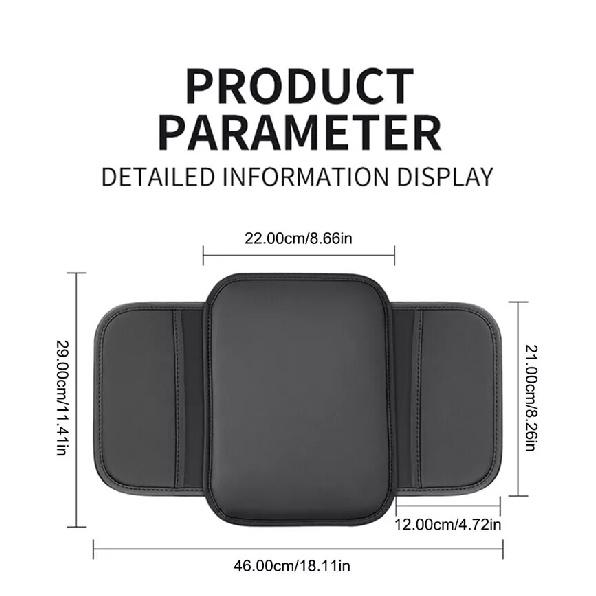 Car Armrest Cushion Cover Leather Center Console Box Pad Protector Accessories