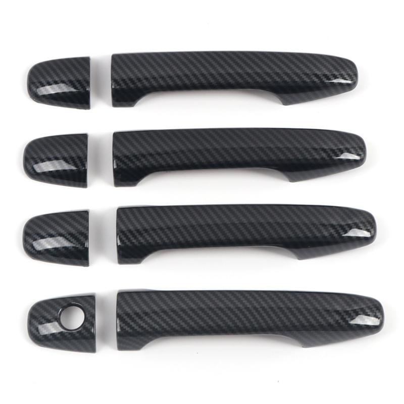 For Subaru Wrx Sti 2015-2021 Carbon Fiber Look Exterior Car Door Handle Cover Trim