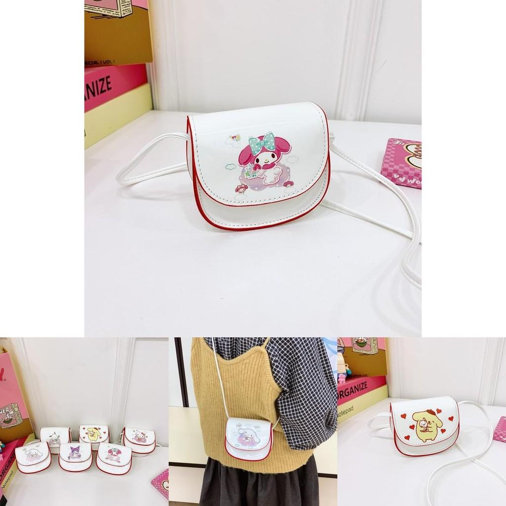 My Melody Pompompurin Cinnamoroll Kids Cartoon Animal Mini Purse With Pu Material For Daily Use