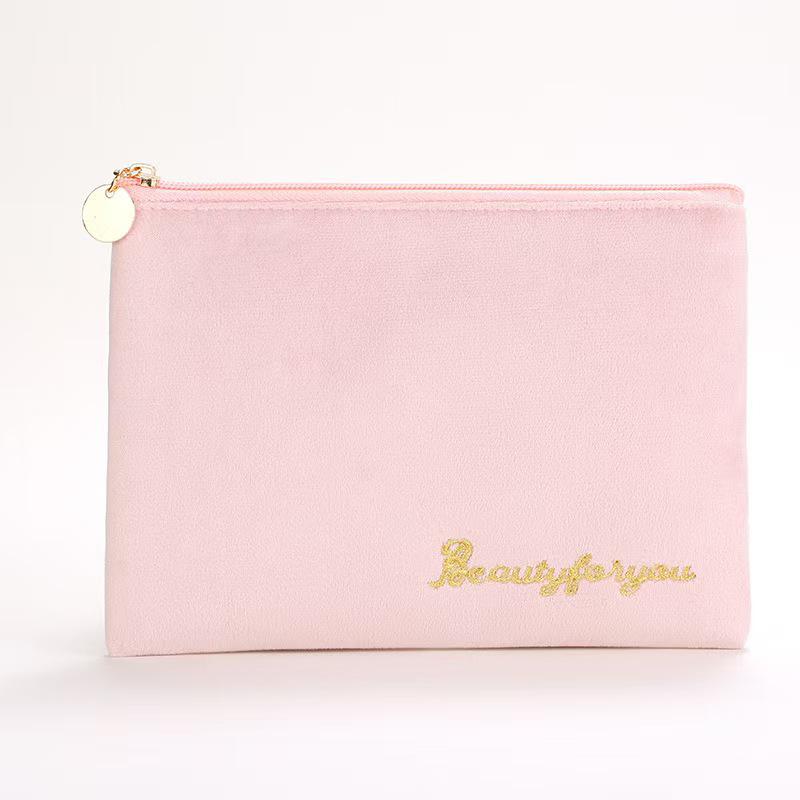 Samt-Make-up-Tasche: Hochkapazitives, Premium 4-teiliges Kosmetik- und Lippenstiftaufbewahrungsset