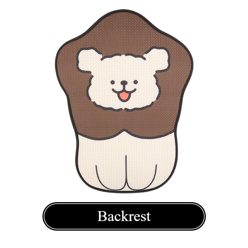 Cute Line Dog Breathable Summer Universal Car Seat Cover Cartoon Puppy Four Seasons Universal Seat Cushion