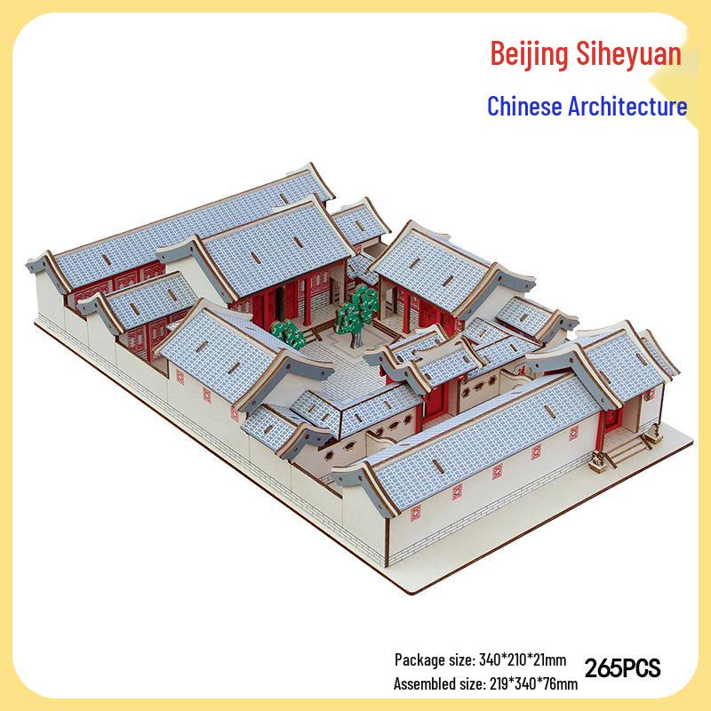 Supreme Harmony 3D Holzpuzzle: Peking Architekturmodell für Kinder