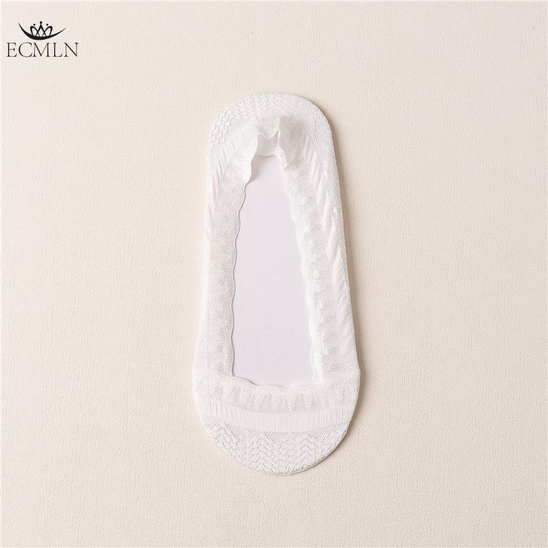 Women Summer Thin Non-slip Sock Invisible Short Lace Boat Socks