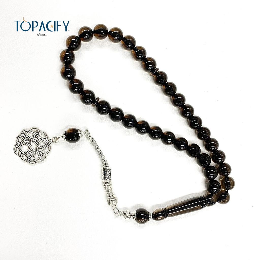Muslim Prayer Beads Bracelet Made of Natural Resin - Tasbih Rosary with a Neutral Design Style Islamic Prayer Beads