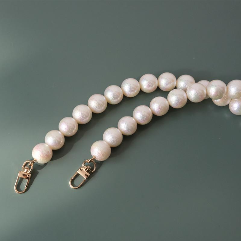 New Fashion Woman Handbag Accessory Parts White Pearl Acrylic Resin Chain Luxury Solid Strap Women Shoulder Clutch Handle Chains