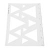 Router Inlay Decorative Template Transparent Acrylic Router Stencil with Ruler Scale for DIY Woodworking Triangular 12 in 1