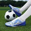 Football shoes men's and women's low-top blue and white porcelain broken nails Youth professional training sneakers Children's large-size sneakers