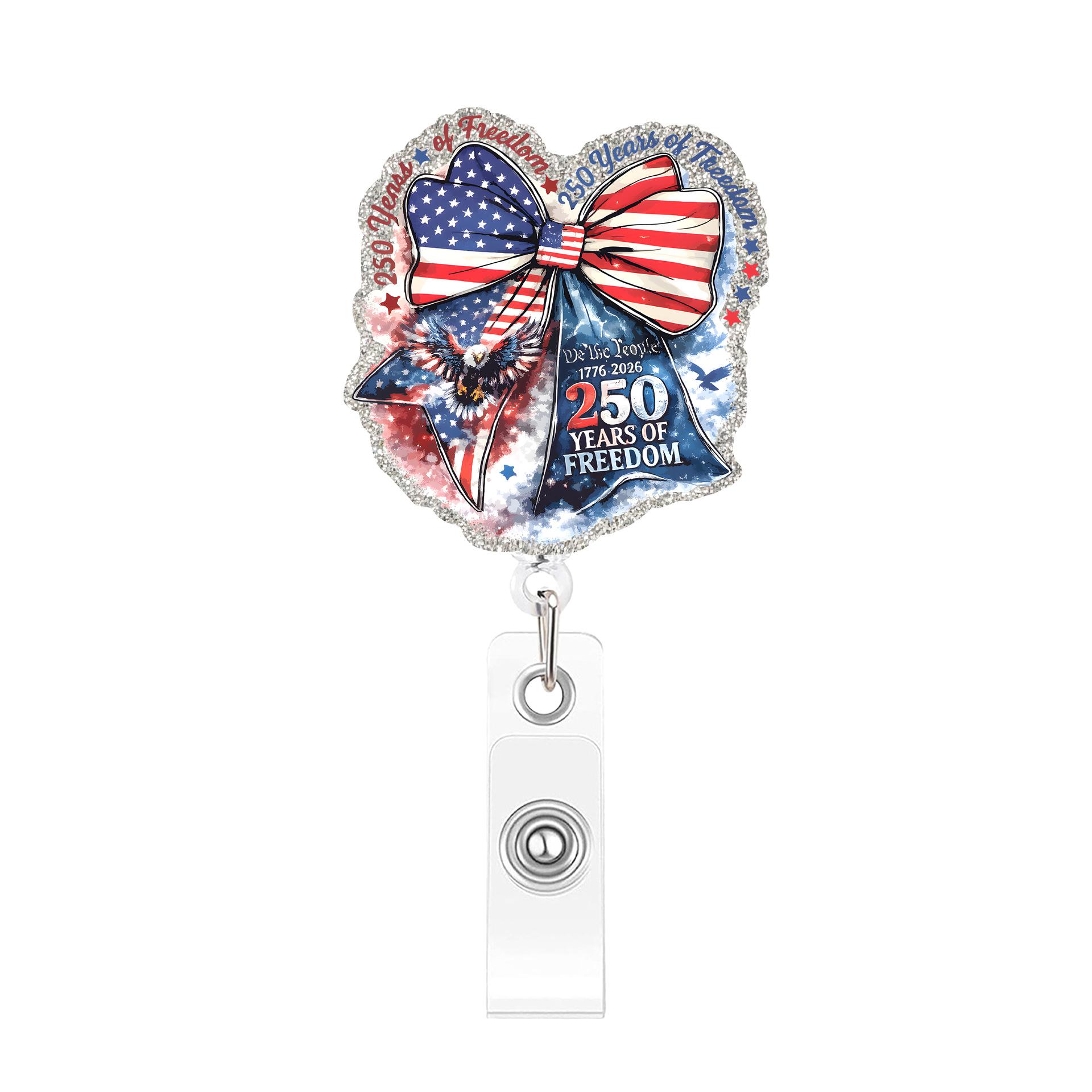 

American Anniversary Badge Unique Patriotic Badge Holder Badge Holder Commemorative For Nurses 4th Of July Professional Settings