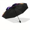 1pc Fantasy Fox Auto Folding Cute Cute Umbrella, 8-Rib Sturdy Canopy, Portable Travel Umbrella for Outdoor Use,104