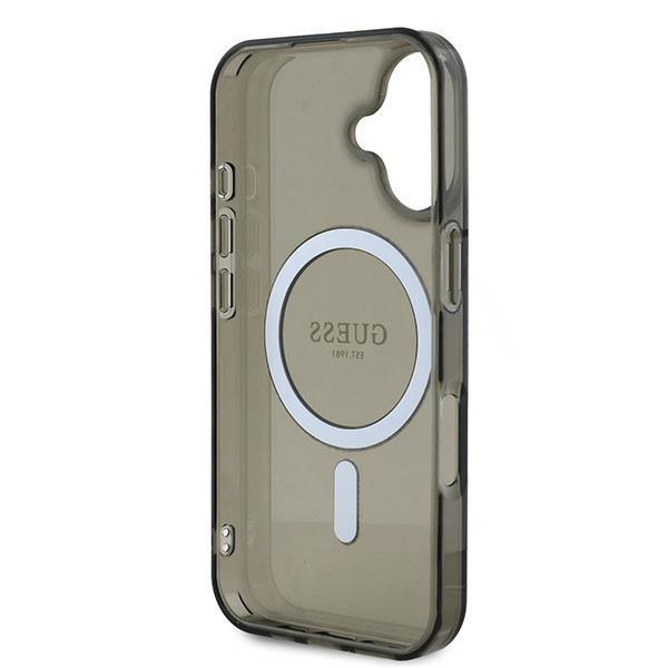 Guess Guhmp16Mhfgerek Iphone 16 Plus     6.7 Czarny/Black Hardcase Iml Glitter Circle Magsafe