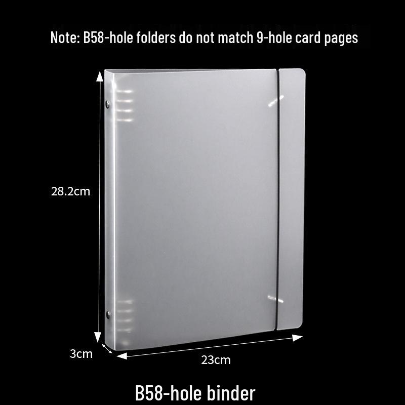 Frosted Transparent Binder Cover for A4/A6/A7/B5 Notebook with 6/9 Hole Loose-leaf Storage