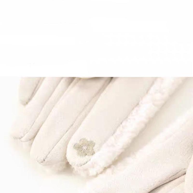 Imitation Teddy Hair Suede Women Winter Keep Warm Touch Screen Gloves Fashion Personality Add Velvet Thickened Soft