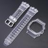 Replacement Transparent Resin Strap+PC Bezel for Small Cube Gold Bricks For  Casio G-Shock GMW-B5000 Watch Band