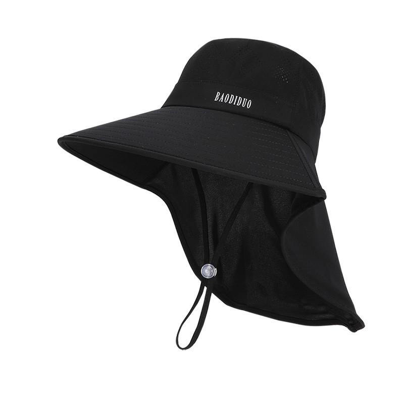 Outdoor Sun Protection Hat For Women With Adjustable Ponytail Hole And Wide Brim Fashionable Fisherman Cap