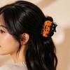 Non Slip Pumpkin Shark Clip Cute Animal Black Cat Hair Claw Halloween Hair Claw  Theme Party