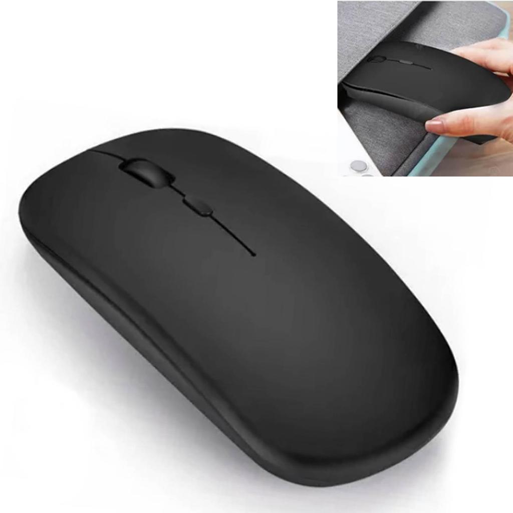 Wireless Mouse Ergonomic Comfortable Silent Design 800 To 1600DPI Plastic Material Black Office