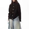 Oversized High Neck Knit Cardigan Women Fall Winter Loose Casual Sweater Coat