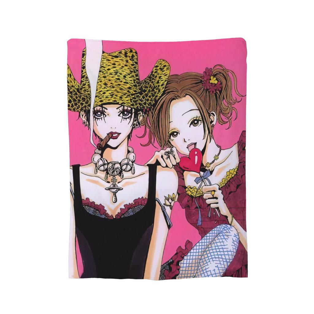 Nana Anime Manga Blankets Coral Fleece Plush Printed Breathable Ultra-Soft Throw Blanket for Home Outdoor Rug Piece
