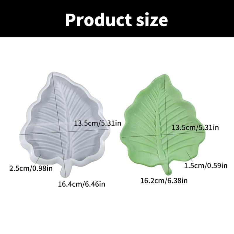 Sturdy Silicone Tray Mold Unique Dish Mold with Tropical Leaf Pattern for Epoxy Resin Crafting and Jewelry Making