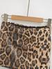 2025 Autumn Retro Leopard Print Sequin Low-Waist Hip-Hugging Short Skirt for Women