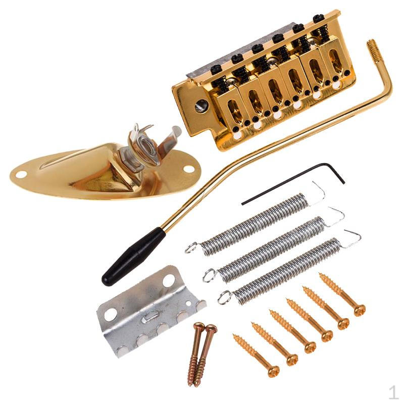 Gold Guitar Tremolo Bridge with Boat Socket Set for ST Electric Parts