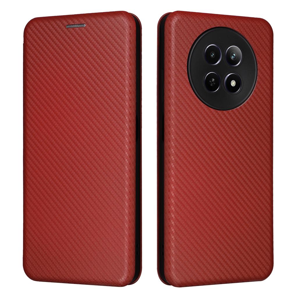 For Realme 12 5G/12x 5G Case Card Slots Carbon Fiber Texture Phone Cover