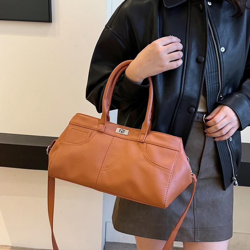 Premium retro portable large-capacity tote bag women's 2025 new fashion versatile shoulder messenger bag