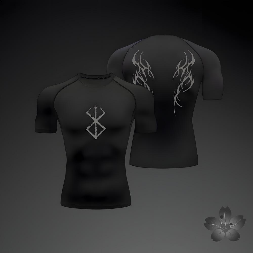 Pánské rychleschnoucí prodyšné fitness tričko, s krátkým rukávem, přiléhavý letní běžecký top