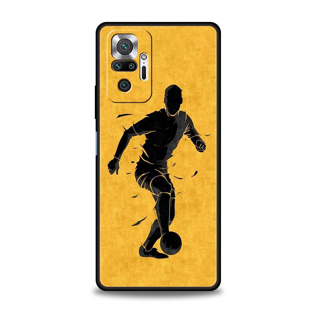 Phone Case For Xiaomi Redmi Note 13 12 5G 9S 9 8 10 11 Pro 9T 13C 12C 10C 9C 9A 7 Pro Soft Cover Football Passion Soccer Ball