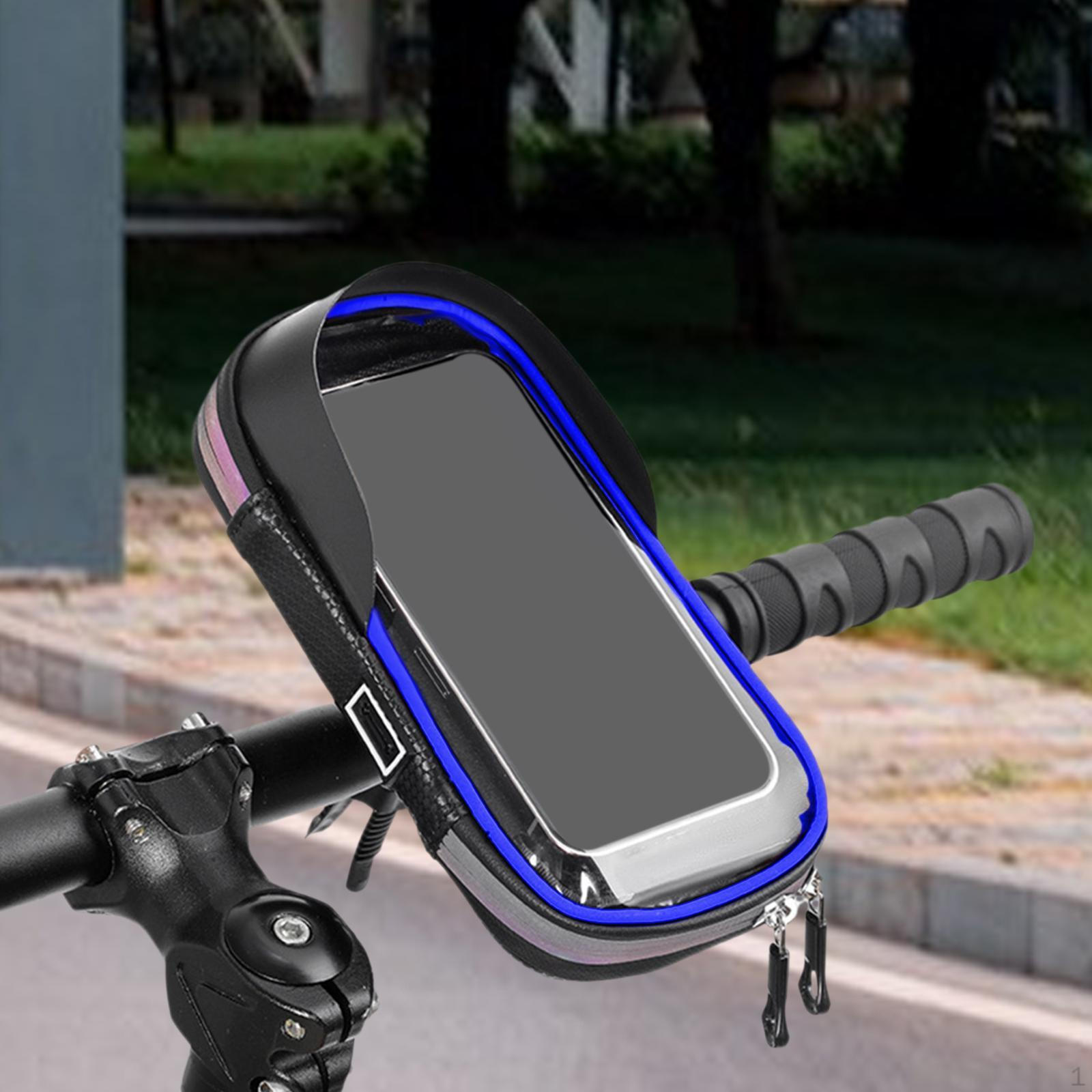 

Bike Phone Holder Anti Shaking Mounting Bracket Adjustable for Phones under 6.5Inches синий