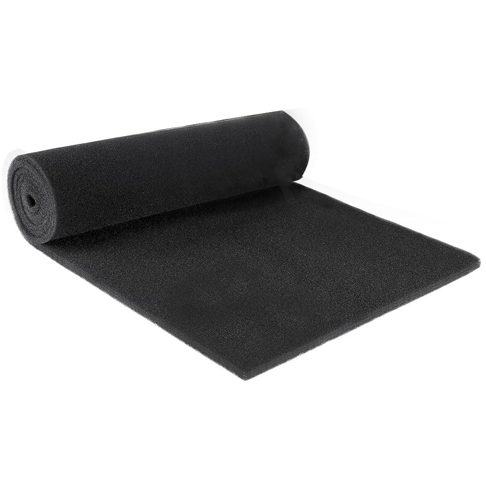 Can be cut activated carbon foam pre-filter roll suitable for air conditioning air purifier black 150*40*0.8cm