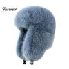 Cozy Outdoor Sports Cap Faux Fur Trapper Hat, Fuzzy Winter Hat with Ear Flaps, Fleece Fashionable Headwear Lined Windproof Ushanka for Women