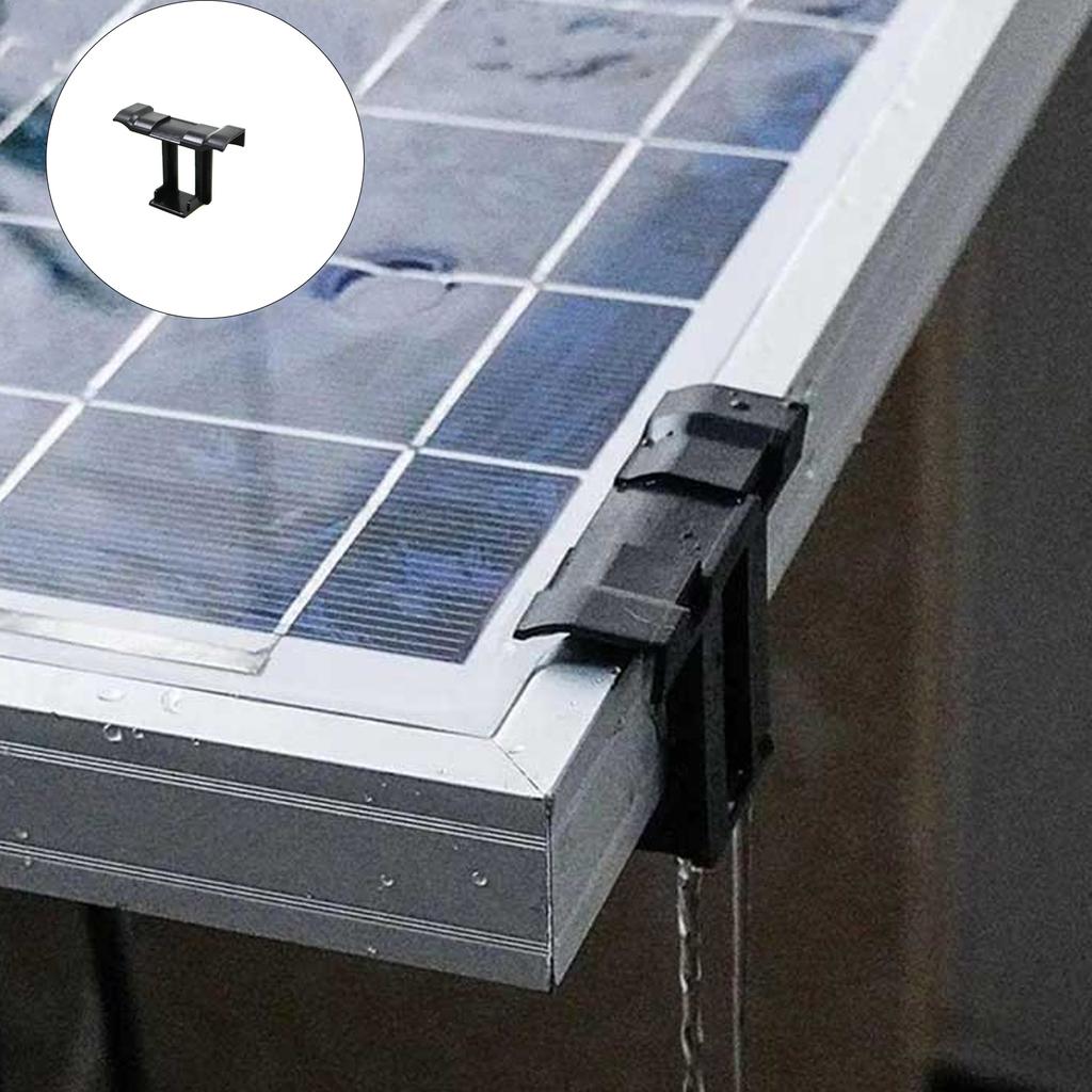 15Pcs Plastic Solar Panel Rainwater Drainage Clip Photovoltaic Panel Water Drain Clips Mud Removal Clip Easy to Install