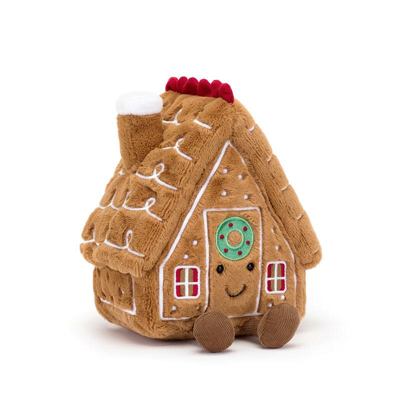 Fun Christmas Series Star Doll Gingerbread House Couple Snowman Plush Pillow Living Room Decor Gift reference