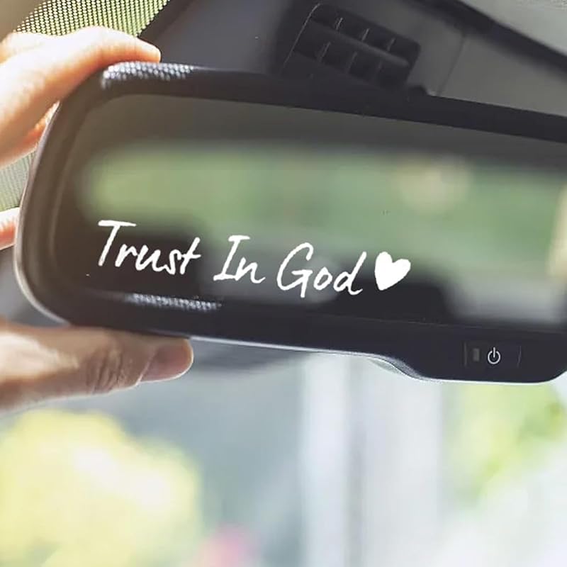 4PCS Car Stickers,Car Accessories Trust In God Rearview Mirror Sticker,Auto Stickers and Decals,Auto Decals for Women,Trust In God Mirror
