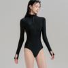 Bañador de Manga Larga de Secado Rápido con Cuello Alto para Mujer - Protector Solar, de una Pieza para Surf, Buceo, Snorkel, Vacaciones en la Playa