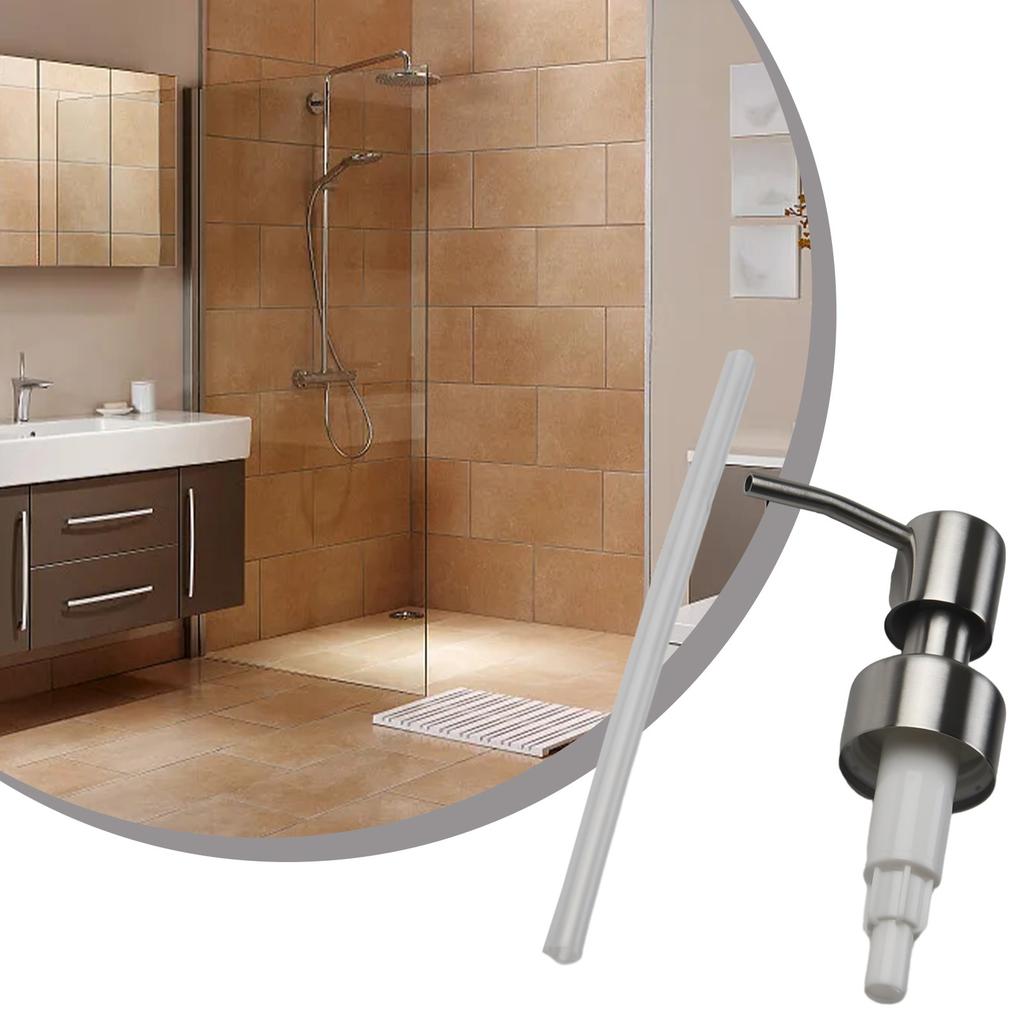 304 Stainless Steel Soap Dispenser Nozzle Liquid Press Head Lotion Pump Bottle