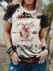 T-shirt imprimé pour femme, T-shirt décontracté